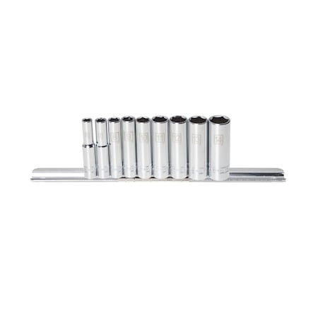 Steelman Pro 1/4" Drive Deep Well Metric Socket Set, 9-Piece 78521
